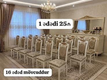 stol piknik: 16 ədəd oturacaq satılır,1 ədədi 25₼. Tək tək satışları mövcuddur. heç — 1