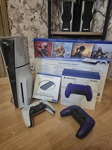 Xbox Series S: 1.PlayStation 5 slim 2. DualSense 2 ədəd 3. PS5 slim üçün dairəvi — 3