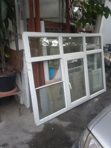 plastik qapi pencere sumqayit: İşlənmiş İkiqat şüşə paketi Plastik pəncərə, Еni: 80 sm, Uzunluğu: 156 sm — 8