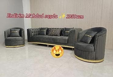 Divan, 2 kreslo, Bazasız, Açılmayan lalafo.az -da Divan, 2 kreslo, Bazasız, Açılmayan