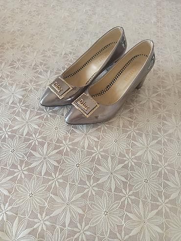 əyaqabi: Tuflilər, Dior, Ölçü: 38, rəng - Gümüşü, İşlənmiş — 1