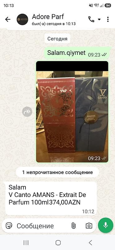 ətir dukanı: V Canto “Amans” Extrait de Parfum və Kilian “Can’t stop loving You” — 5