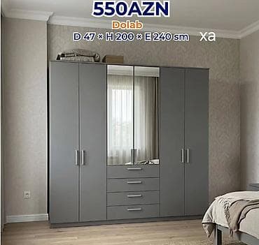 ucuz dolab: Qarderob dolabı – 550 AZN Ölçülər: - Dərinlik: 47 sm - Hündürlük: 200 — 1