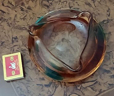 dekor evler: Qalın şüşədən dekorativ kül qabı - Material: ağır və qalın rəngli — 2