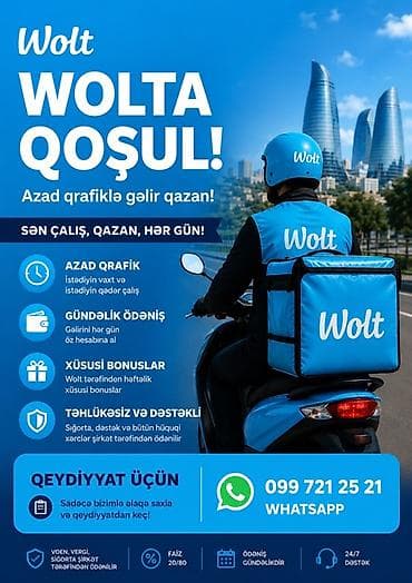 İş: Sürücü-kuryer tələb olunur, Gündəlik ödəniş — 1