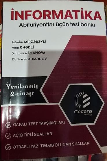 Məhsul: “İnformatika – Abituriyentlər üçün test bankı” (Yenilənmiş — 1