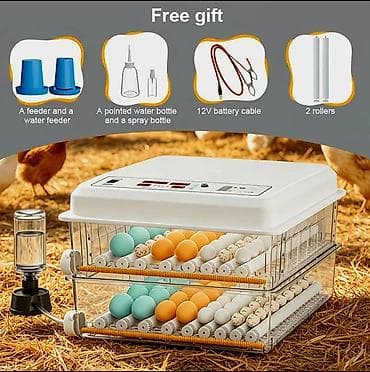 120 yumurtalı, ikiqat enerji mənbəli inkubator - 5 çıxartma rejimi: 4 — 3