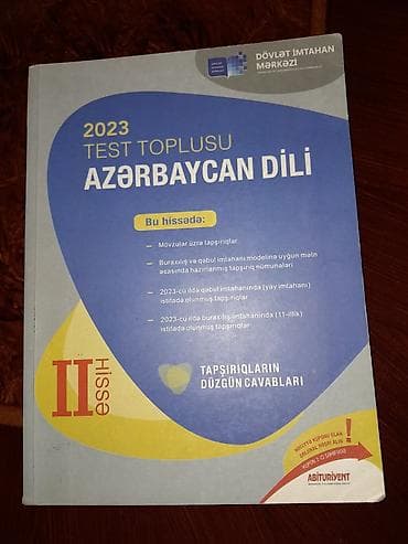 Azərbaycan dili Testlər 11-ci sinif, DİM, 2-ci hissə, 2023 il