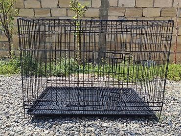Зоотовары: Metall qəfəs – it və ya digər ev heyvanları üçün - Material: möhkəm — 2