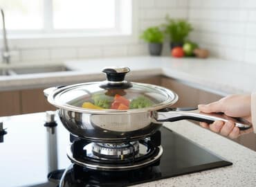 karaca azerbaycan qab qacaq: Tava, rəng - Gümüşü, Paslanmayan polad, 30 sm, Aepenhoff, Almaniya — 1