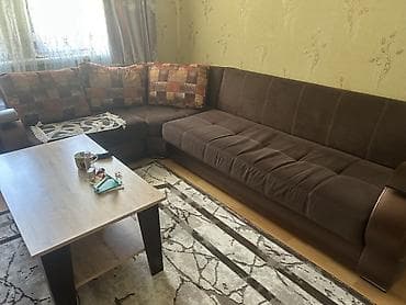 televizor stend: Künc divan dəsti – yumşaq oturacaqlı, geniş və rahat model — 3