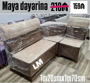 Mətbəx üçün künc oturacaq dəsti. Model yığcam ölçüsü ilə kiçik və