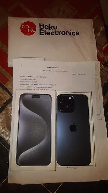 alfa: IPhone 15 Pro Max, 512 GB, Blue Titanium, Zəmanət, Face ID, Sənədlərlə — 2