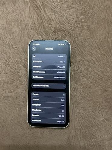 IPhone 14, 128 GB, Ağ, Face ID