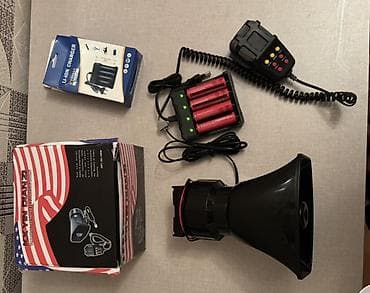 ses dinleme cihazı: Avtomobil üçün səsli siqnal/qoşqu megafon dəsti Məhsulun tərkibi: - — 1