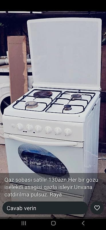 Qaz sobası Ayrıca dayanan, 4 gözlü