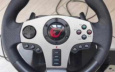tv box android: Rampage V900-S Gaming Racing Wheel – 6-in-1 oyun sükan dəsti — 3