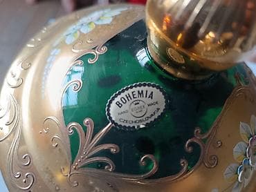 Qab-qacaq və mətbəx ləvazimatları: Bohemia əl işı şüşə punch/kompot dəsti - Mənşə: Bohemia — 4