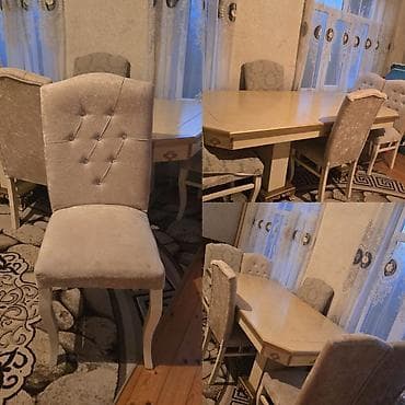 Masa desti +6 eded stulla satilir. masa acilmir. Qiymet 350 azn