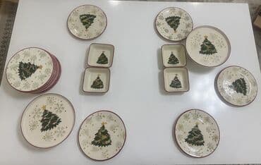 Boşqablar, 6 ədədli dəst, rəng - Ağ, Keramika, Türkiyə