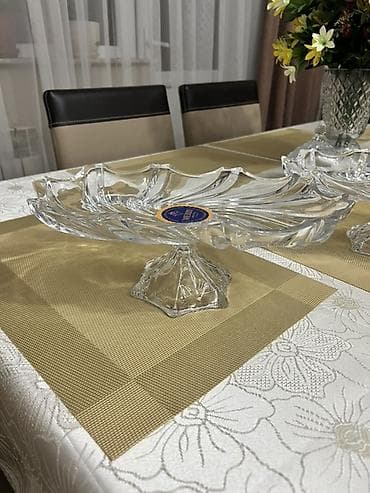 farfor qablar: Tort və şiriniyyat qabı, rəng - Ağ, Şüşə, Türkiyə — 4