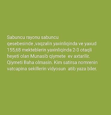 Bağ evləri: Həyət evi alıram — 1