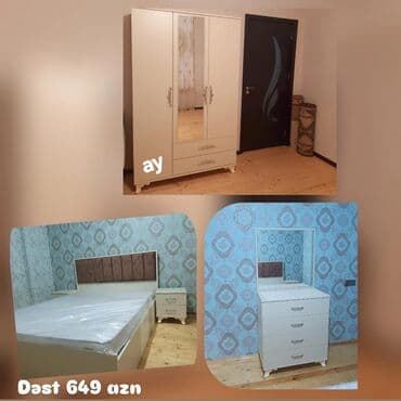 embavud mebelleri qiymetleri: İkinəfərlik çarpayı, Dolab, Yeni — 1
