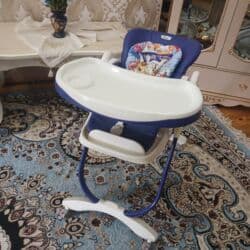 детская парта со стульчиком: Uşaq yemək kreslosu - Rəng: göy-ağ - Yumşaq, yuyula bilən oturacaq və — 2