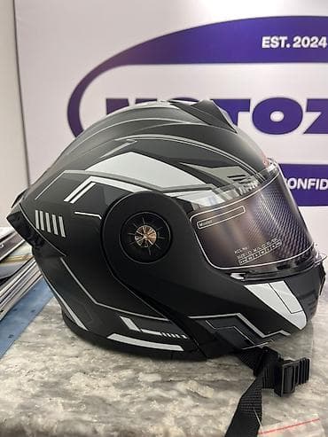 matorun paduskasi: Moto sürənlər üçün flip up kaska - Növlər: mat qara, boz və qrafik — 3