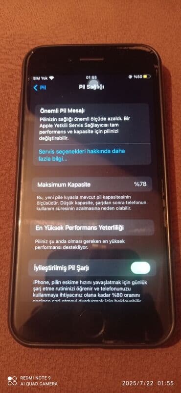 Apple iPhone: IPhone 7, 32 GB, Qara, Barmaq izi