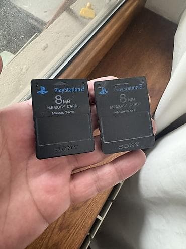 dualshock 2: Sony Playstation 2 memory Card islek veziyyetdedirler ikisi bir yerde — 2