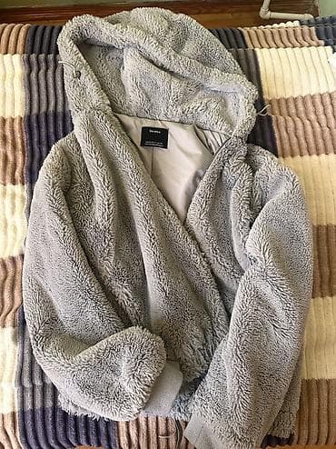 Kürk, Bershka, M, rəng - Boz