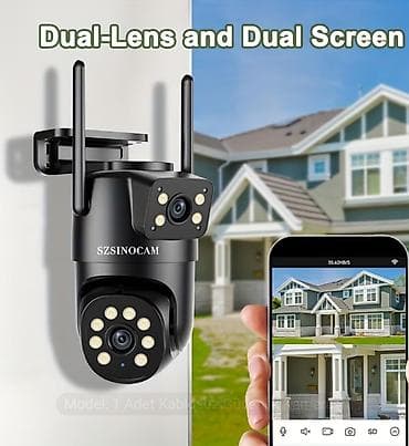SZSINOCAM Wi‑Fi Təhlükəsizlik Kamerası – Dual lens və dual ekran