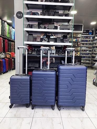 Səyahət üçün 3-lü çamadan dəsti - Material: sərt və yüngül ABS/PC