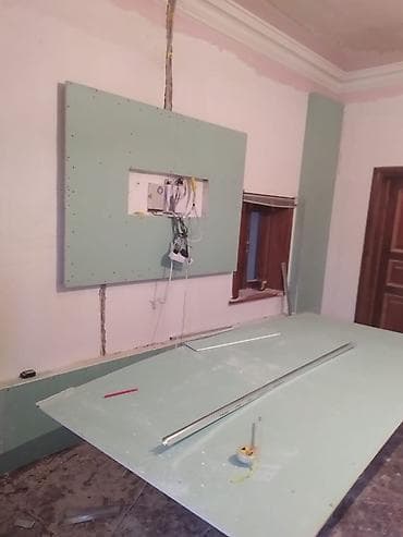 mini manqal: Alçıpan işləri və TV divar kompozisiyası – dizayn və quraşdırma — 2