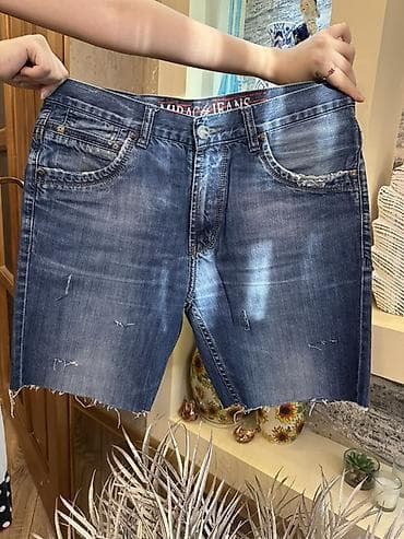 şortik kişi: 2cins şort alana köynək hədiyyə🎁 Denim dəst – cins şortik və cins — 1