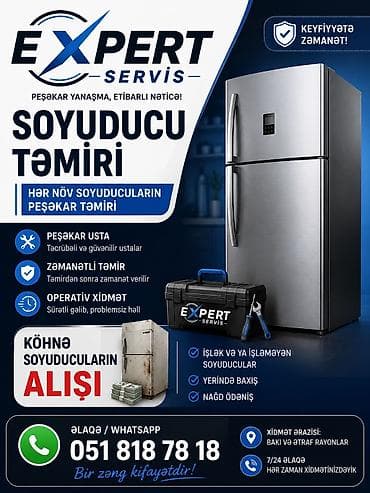 Expert Servis – Soyuducu təmiri və köhnə soyuducuların alışı lalafo.az -da Expert Servis – Soyuducu təmiri və köhnə soyuducuların alışı