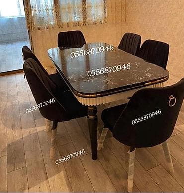 Для гостиной, Новый, Нераскладной, Прямоугольный стол, 6 стульев — 5