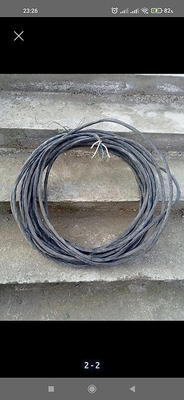 elektro mişar: 4 jila alüminium kabel 50 metr 100 manata real alıcıya endirim eləmək — 2