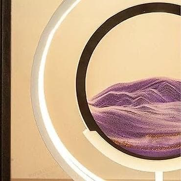 Sandıqlar: LED işıqlı qum saatı (qum mənzərə lampası) - Dizayn: Dairəvi çərçivə — 5