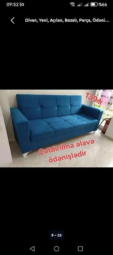 quxna mebeli: Divan, Yeni, Açılan, Bazalı, Parça, Ödənişli çatdırılma — 7