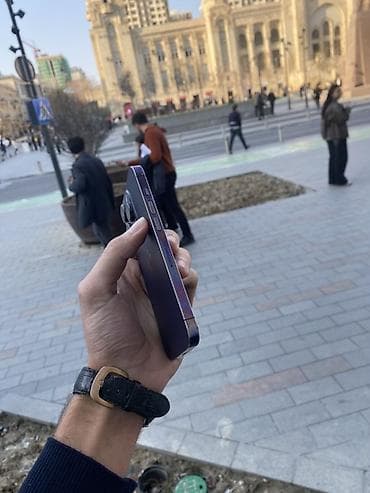 iphone s6: IPhone 14 Pro, 128 GB, Deep Purple, Simsiz şarj, Face ID — 4