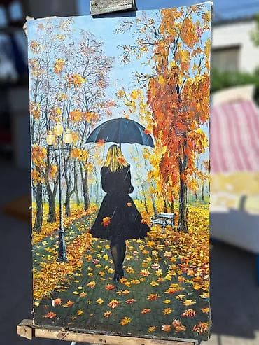 dekor saat: Mövzu: Müəllif rəsm tabloları – yağlı boya, kətan üzərində Təsvir: - — 1