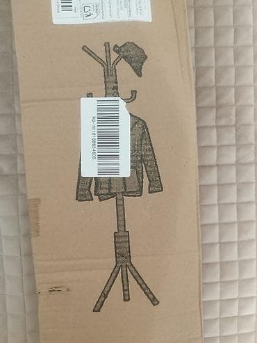 Metall paltar asılqanı (floor stand) – qutu daxilində montaj olunan