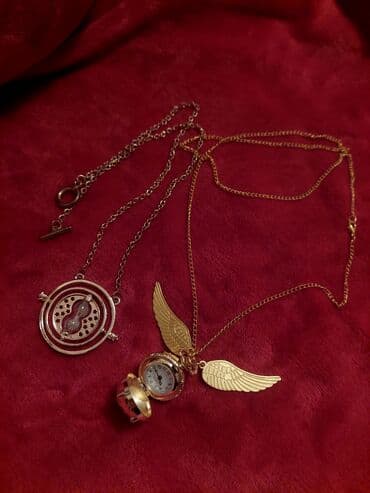Harry Potter Tematik boyunbağı dəsti. TimeTurner ve Golden