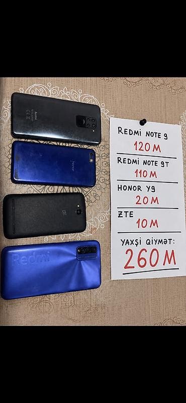 Redmi Note 9, 128 GB, rəng - Göy, Barmaq izi