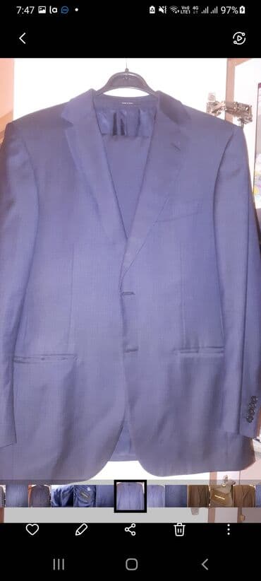 Kostyumlar: Kostyum, Demisezon, Louis Vuitton, 3XL, rəng - Göy — 9