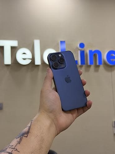 lil solid dual: IPhone 15 Pro, 256 GB, Blue Titanium, Zəmanət, Kredit, Simsiz şarj — 1