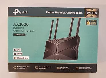 ses cihazı: TP-Link Archer AX53 (AX3000) Dual Band Gigabit Wi‑Fi 6 router — 1