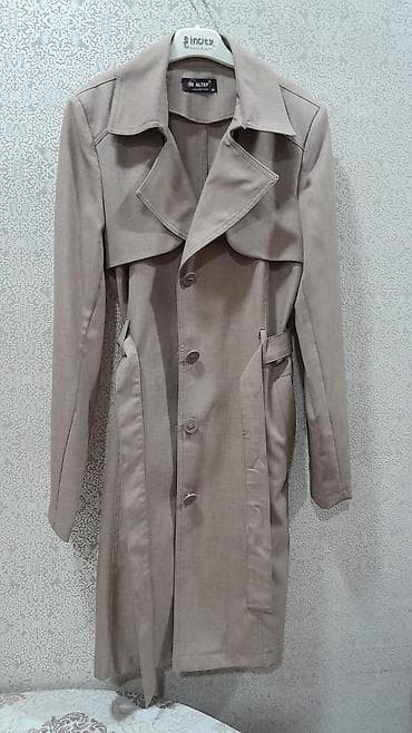 пальто loreta турция: Плащ, S, цвет - Бежевый — 1